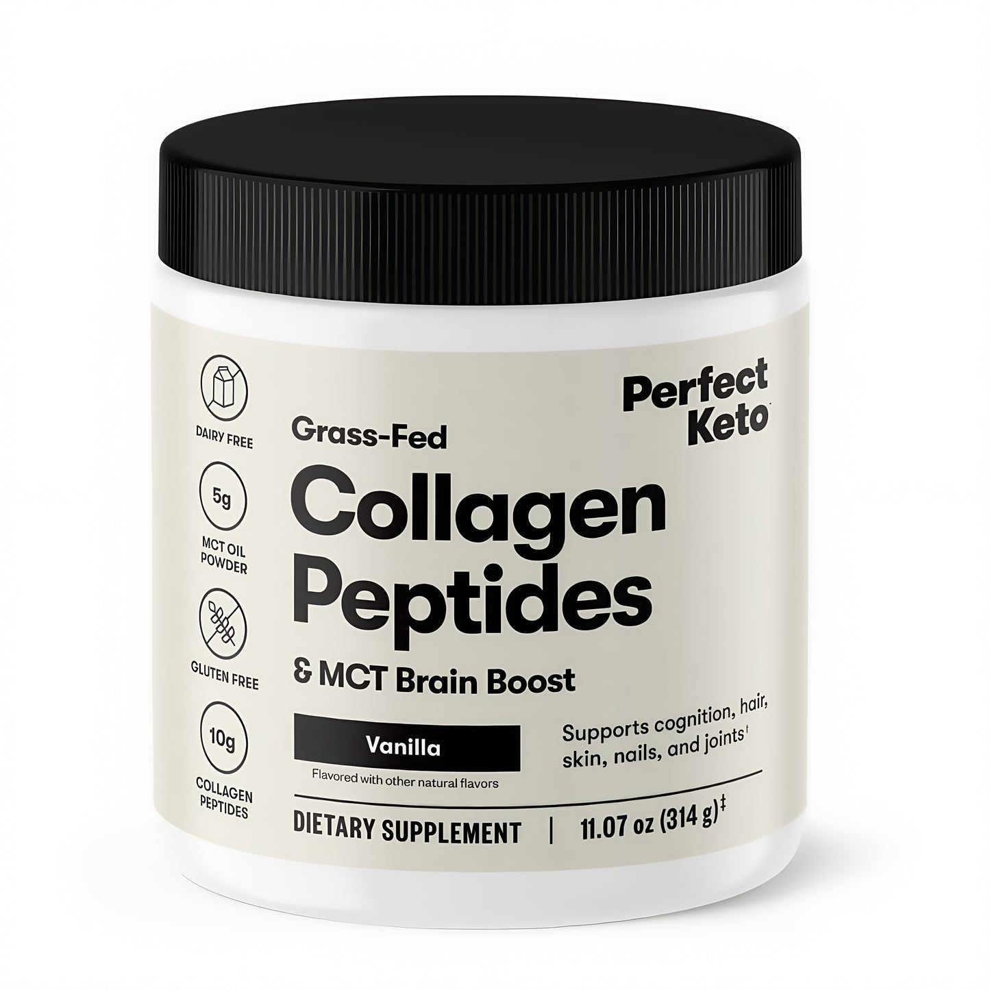 Perfect Keto Collagen Peptides Protein Powder Vanilla Taste